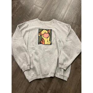 Disney Men's Grey and Orange Hoodie